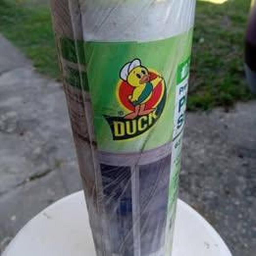 Duck Brand pre-taped plastic sheeting, 63" high x 236" wide, 103 square feet.